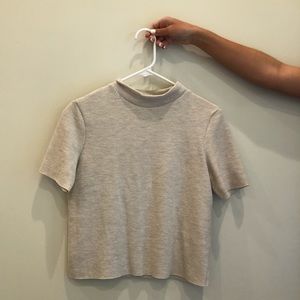 zara cream turtleneck shirt